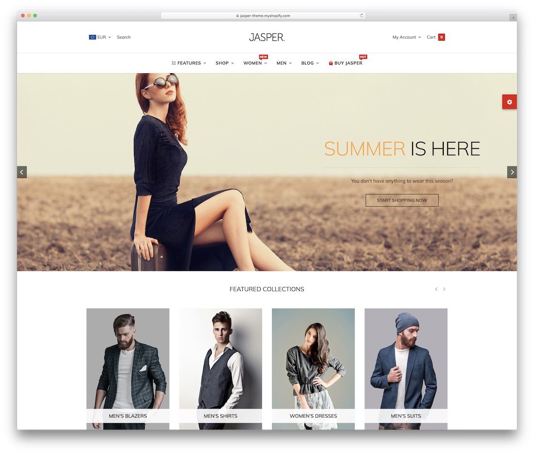 جاسبر shopify موضوع التكنولوجيا
