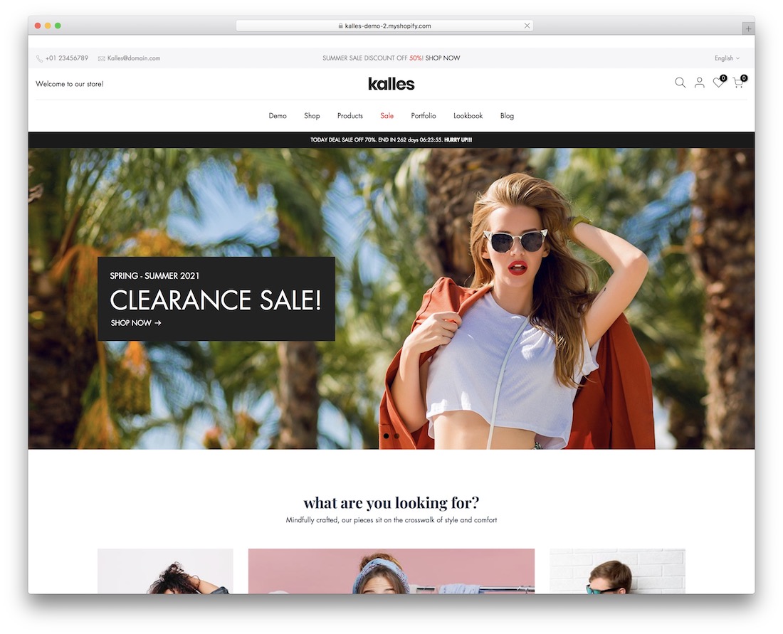 kalles 時尚 shopify 主題
