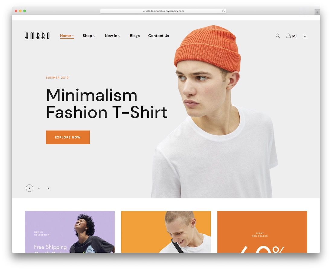 ambro 時尚 shopify 主題