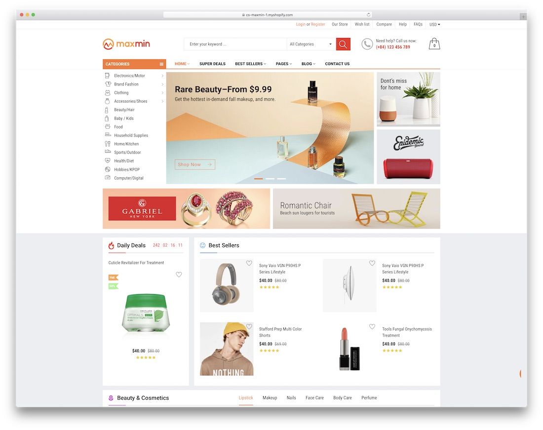 maxmin melhor tema shopify