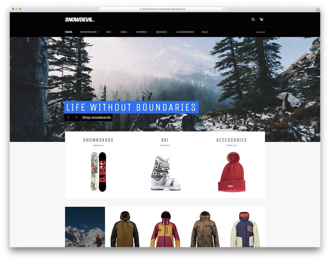 Snowdevil grátis melhor tema shopify