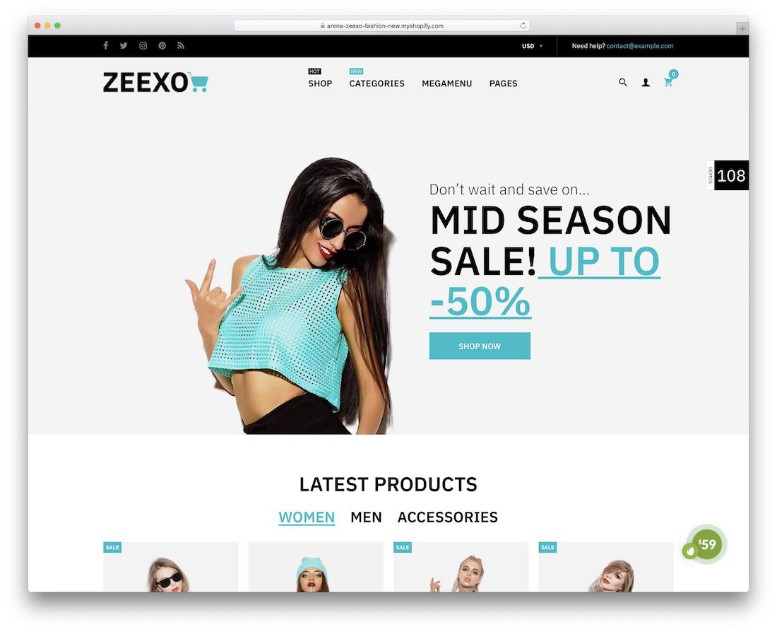 tema zeexo minimal shopify