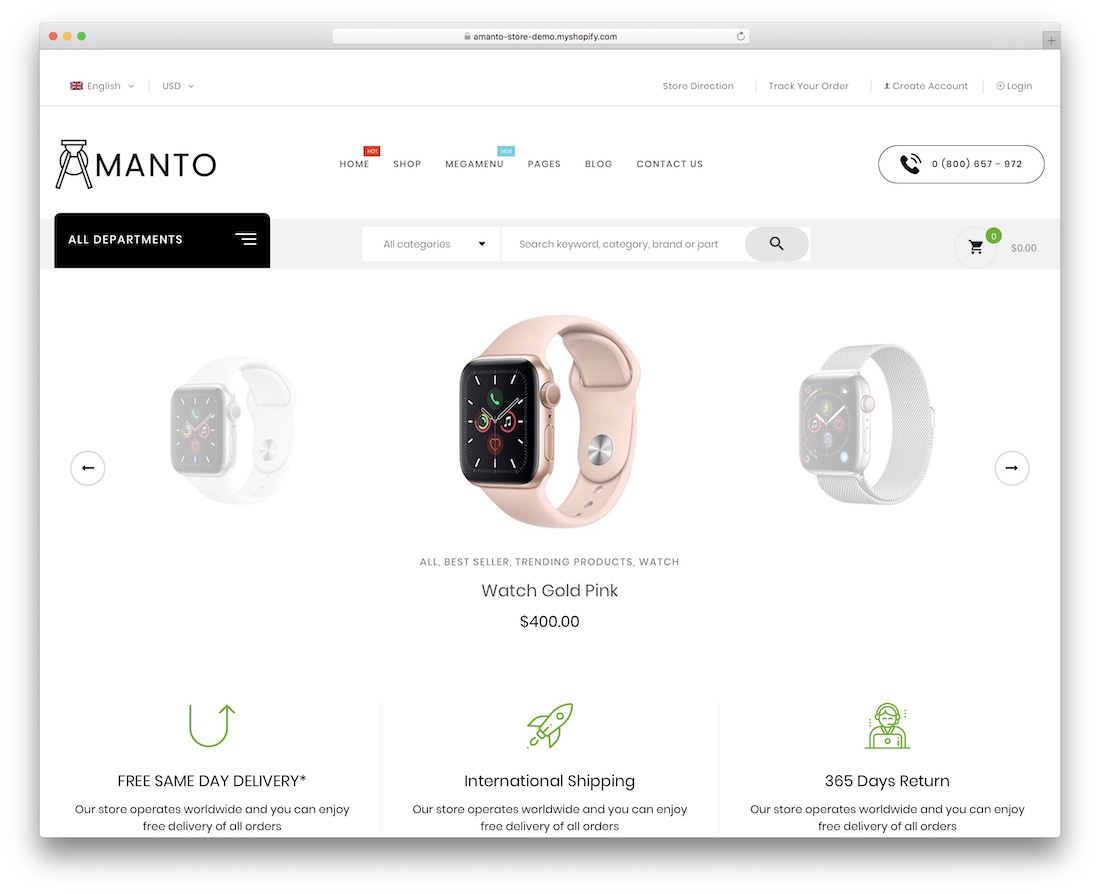 tema amanto minimal shopify