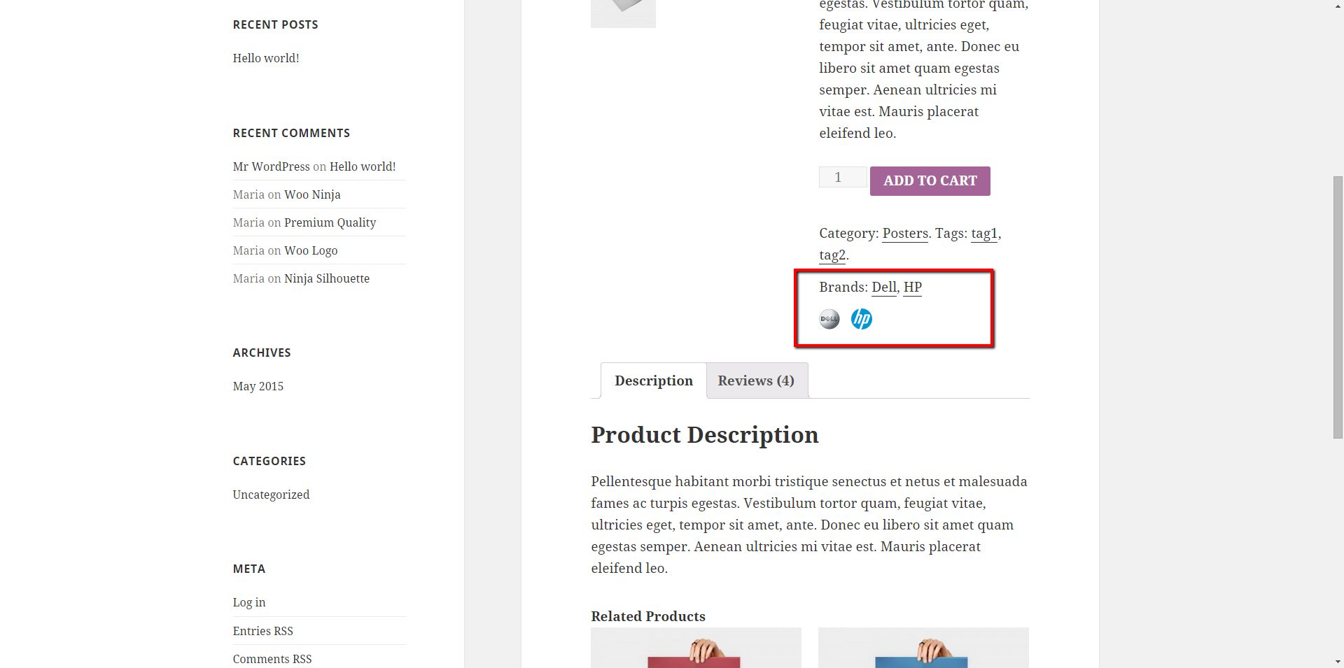 響應式 WooCommerce 品牌插件