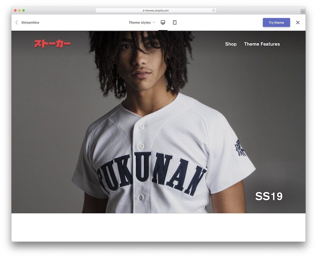 簡化 T 恤的 shopify 主題