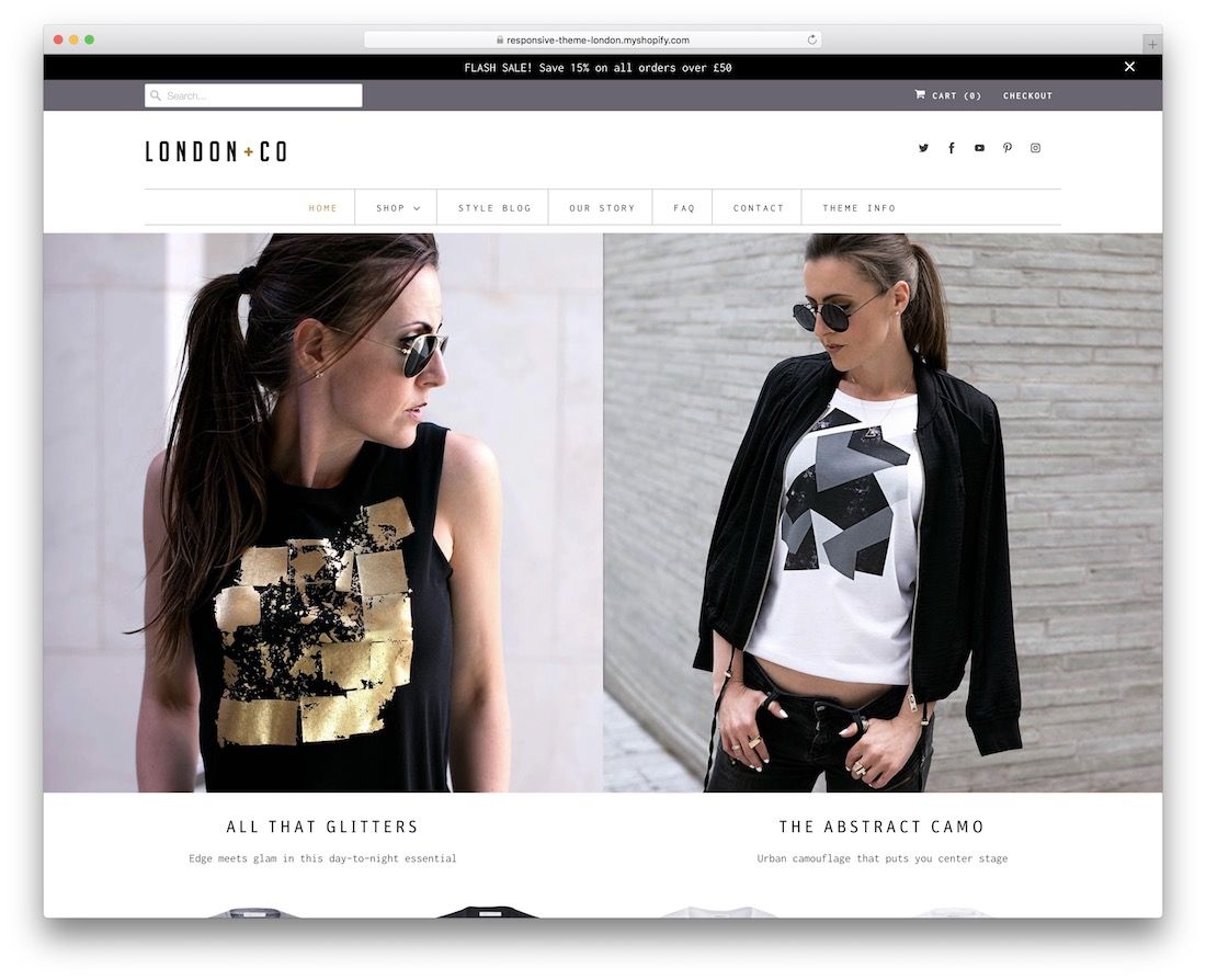 用於 T 恤的響應式 shopify 主題