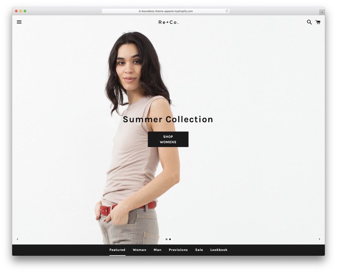 T 恤的無限 shopify 主題