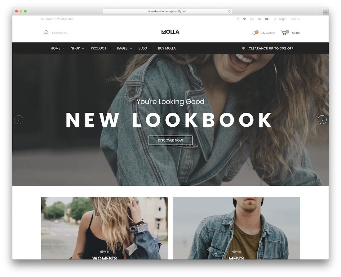 molla shopify 主題的 T 卹