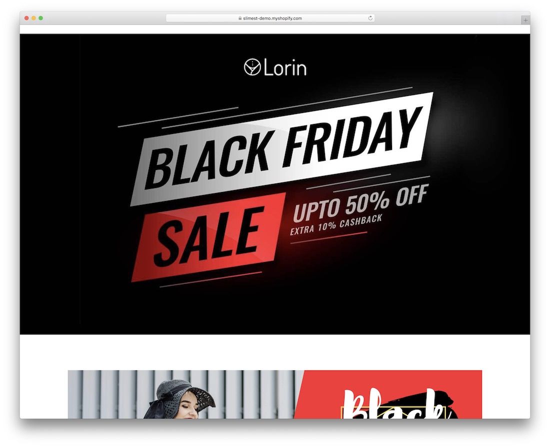 Lorin Shopify motyw strony docelowej