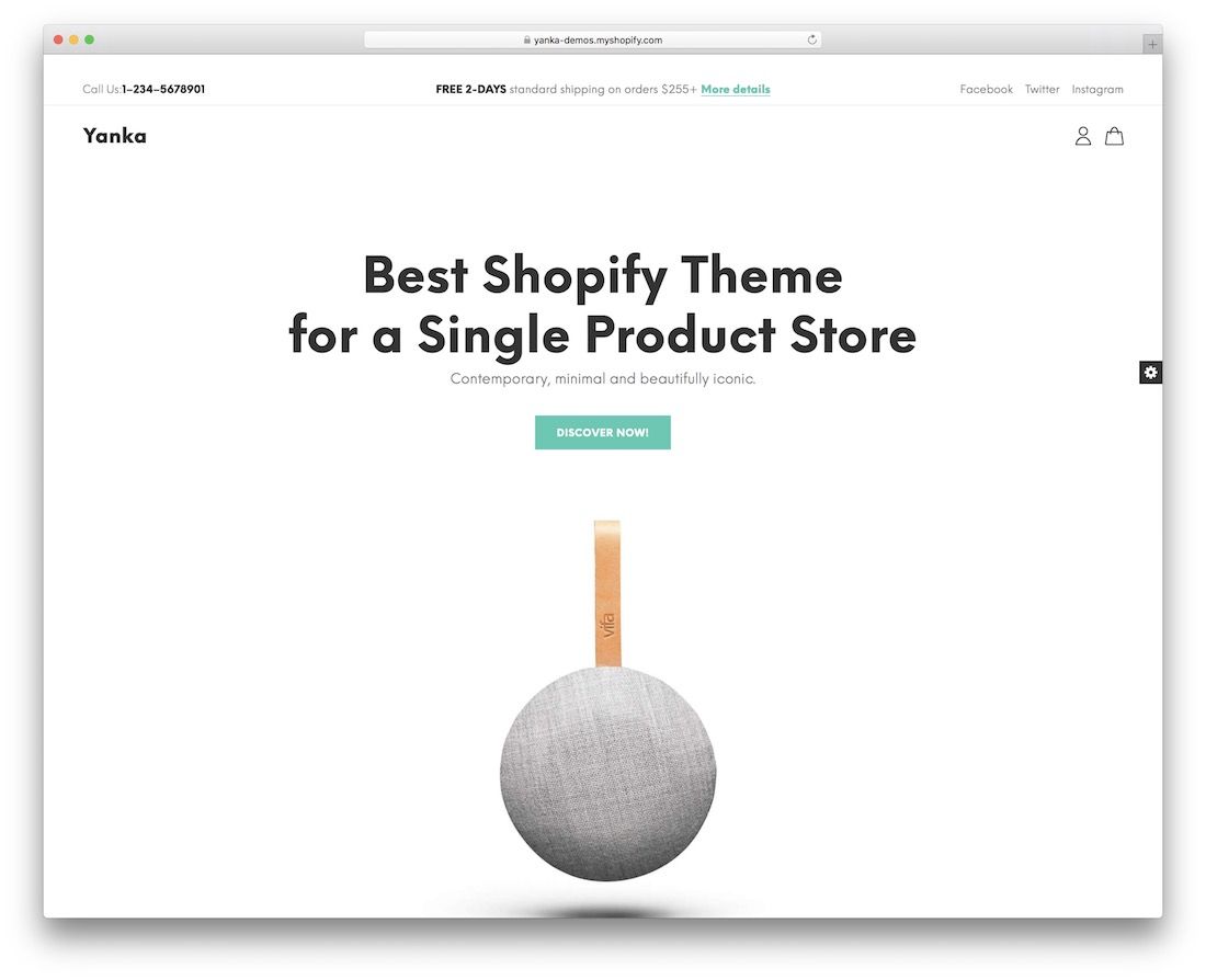 yanka shopify motyw strony docelowej