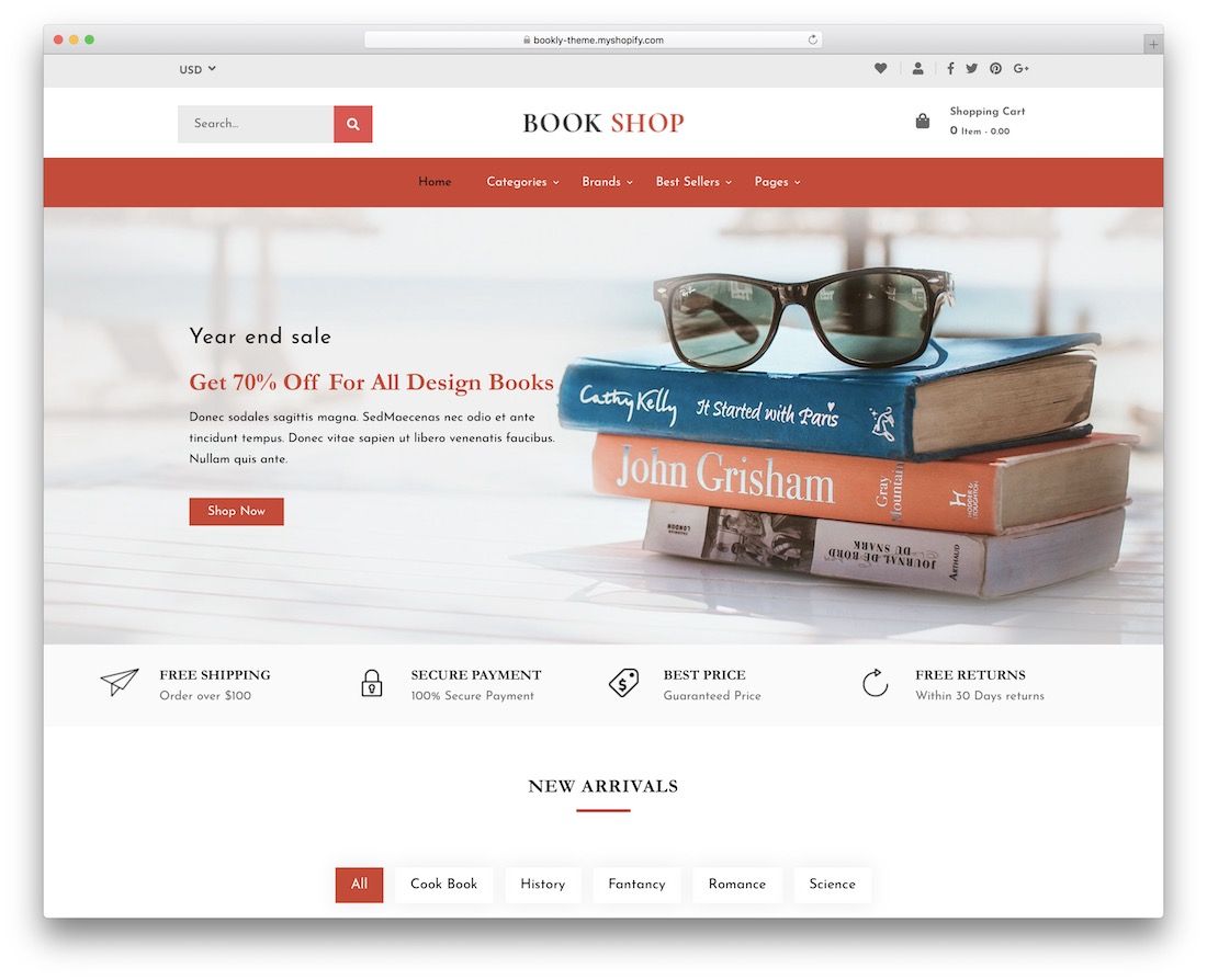 bookly shopify księgarnia motyw