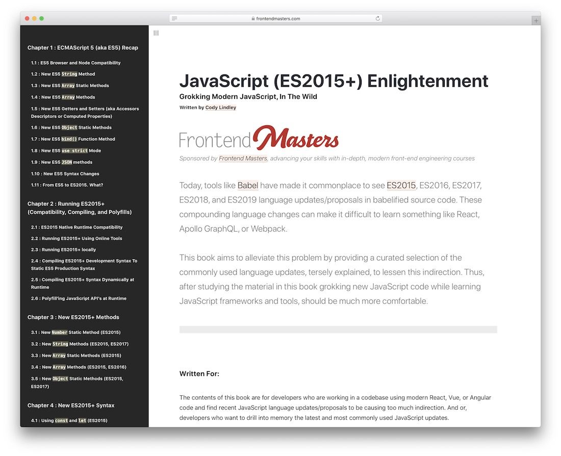 risorsa di apprendimento dell'illuminazione javascript