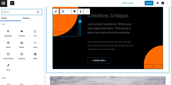 워드프레스 블록 편집기 WordPress block editor