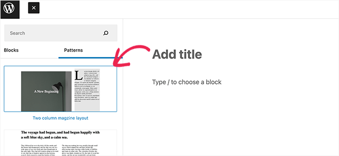 게시물에 사용자 정의 블록 패턴 추가 Add custom block pattern to your post