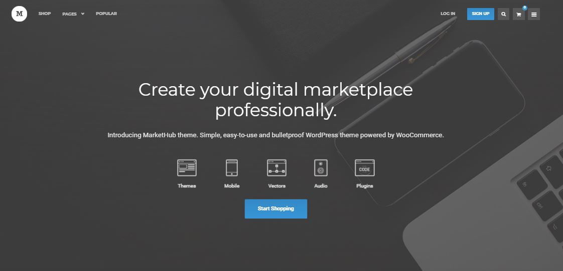 Tema WordPress MarketHub Marketplace