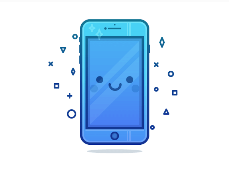 かわいい電話のキャラクター