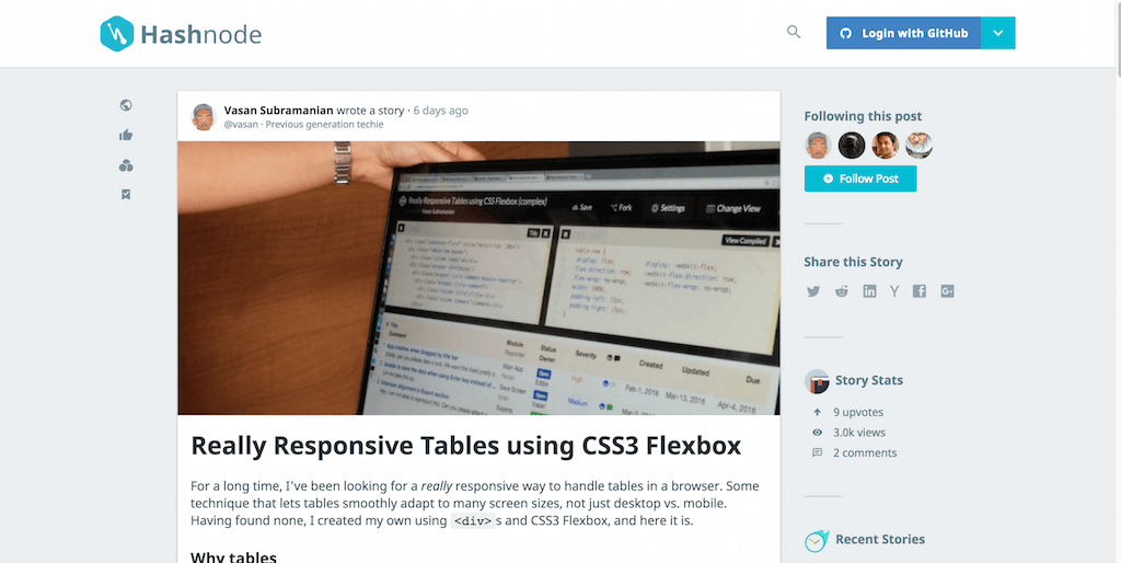 Tabelas realmente responsivas usando CSS3 Flexbox Hashnode