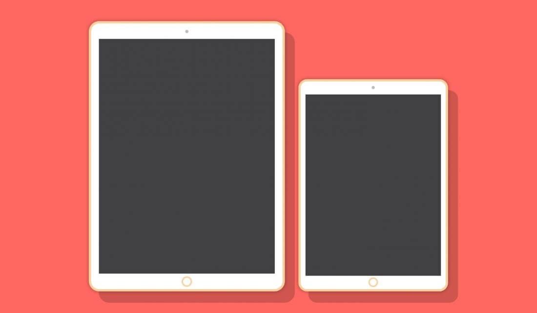 maquete plana 2d apple ipad pro