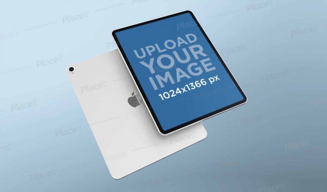 renderizar maquete de um ipad pro flutuante