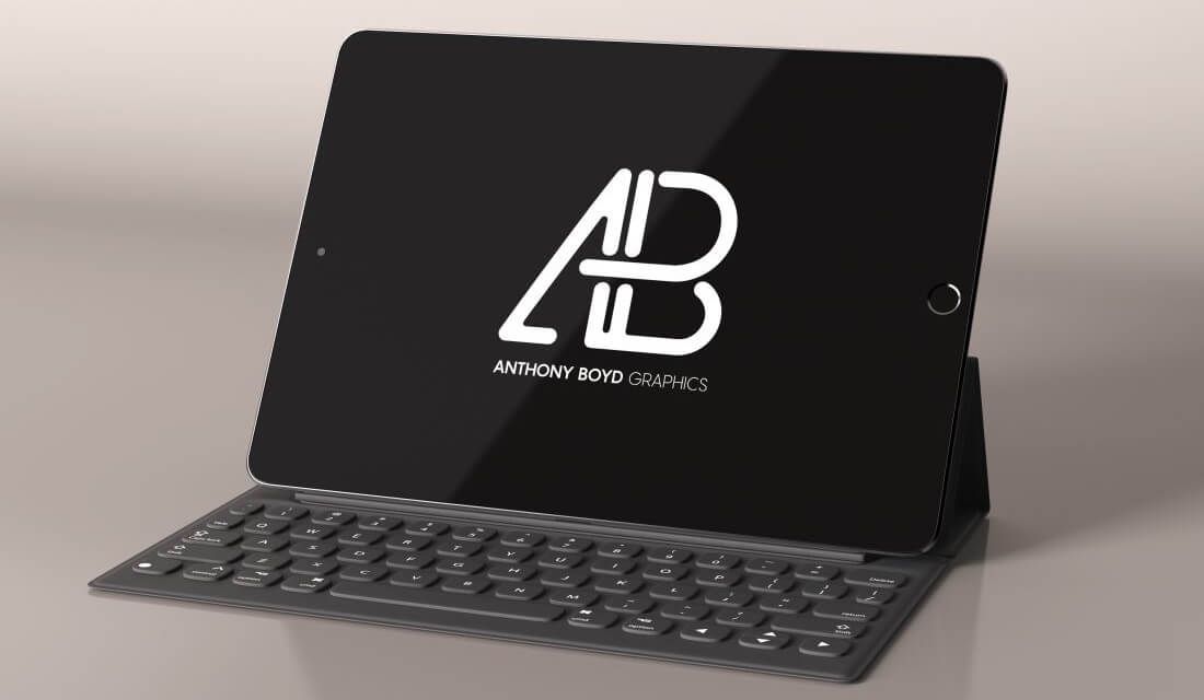 bela maquete realista do ipad pro