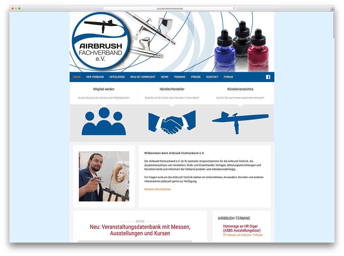 airbrushfachverband-artist-blog-con-wordpress