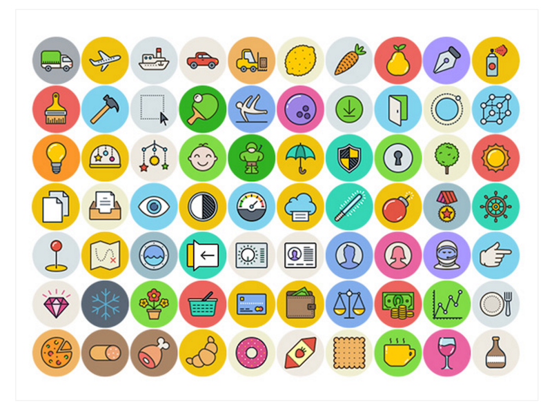 UniGrid – 100 icone piatte gratuite