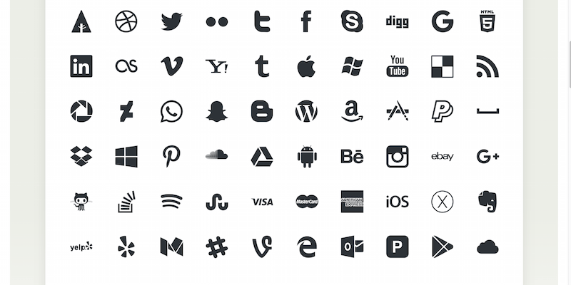 Picons - Icone vettoriali di social media