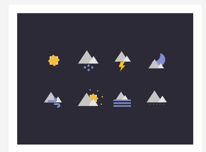 Icone meteorologiche geometriche