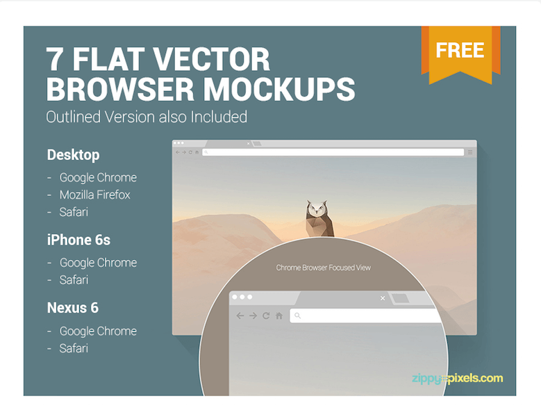 7 Mockup Peramban Web & Seluler Gratis