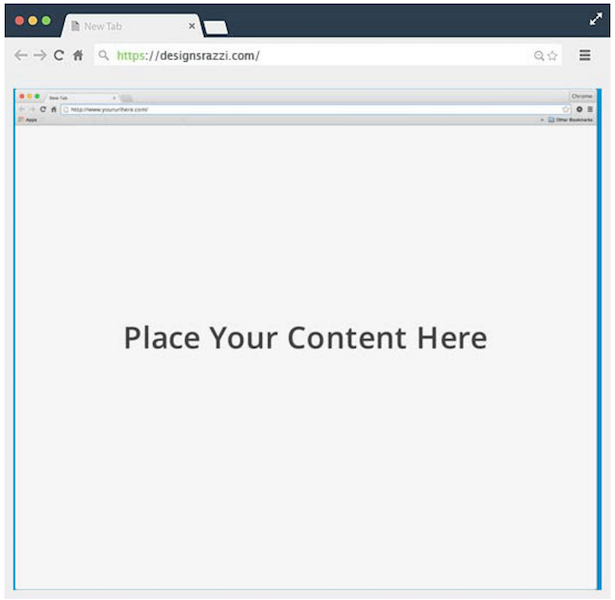 Templat Mockup PSD Browser Chrome Gratis