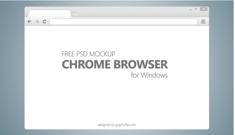 Mockup PSD Gratis untuk Browser Chrome di Windows