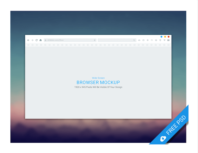Freebie - Mockup Peramban Layar Lebar