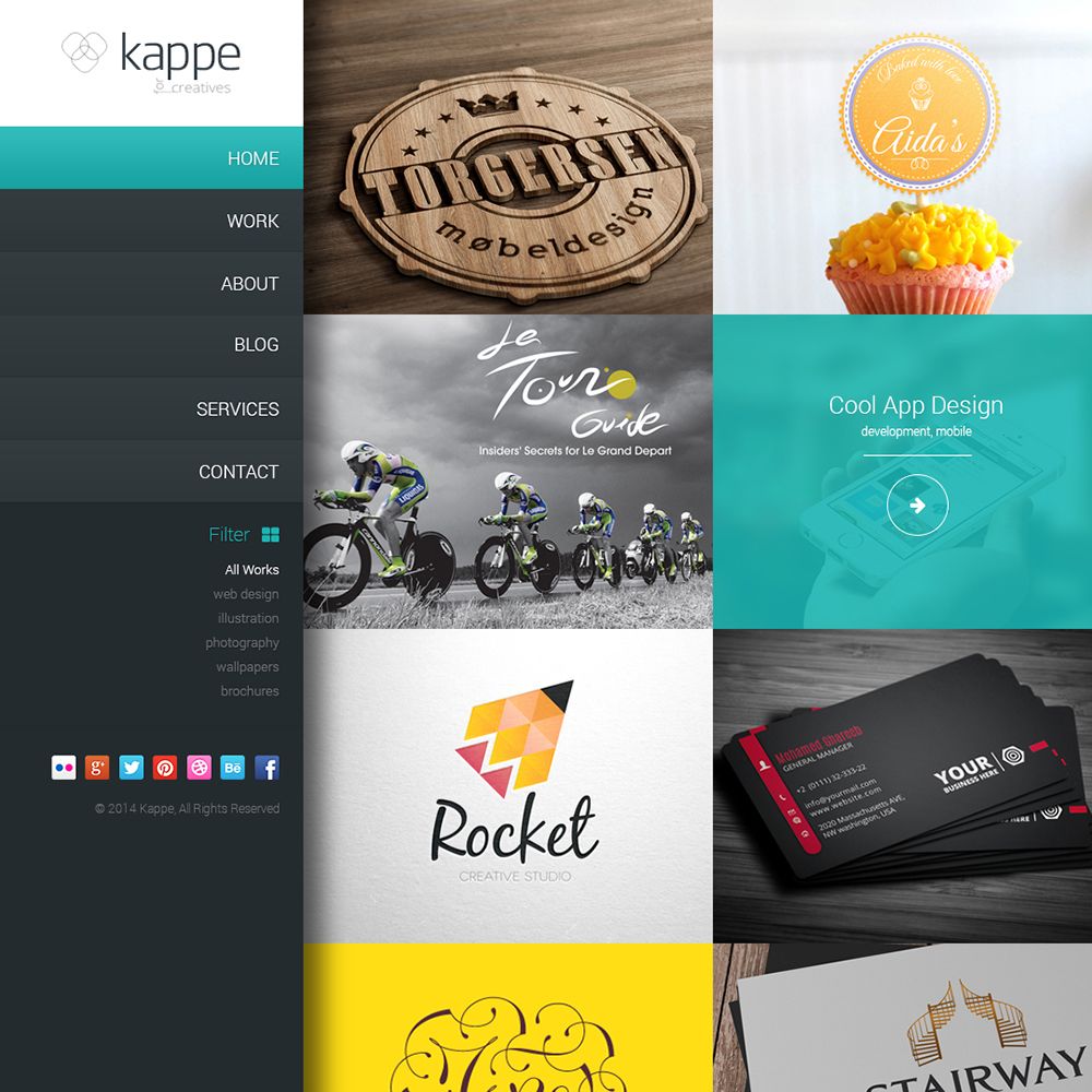 Plantilla PSD gratuita de Kappe