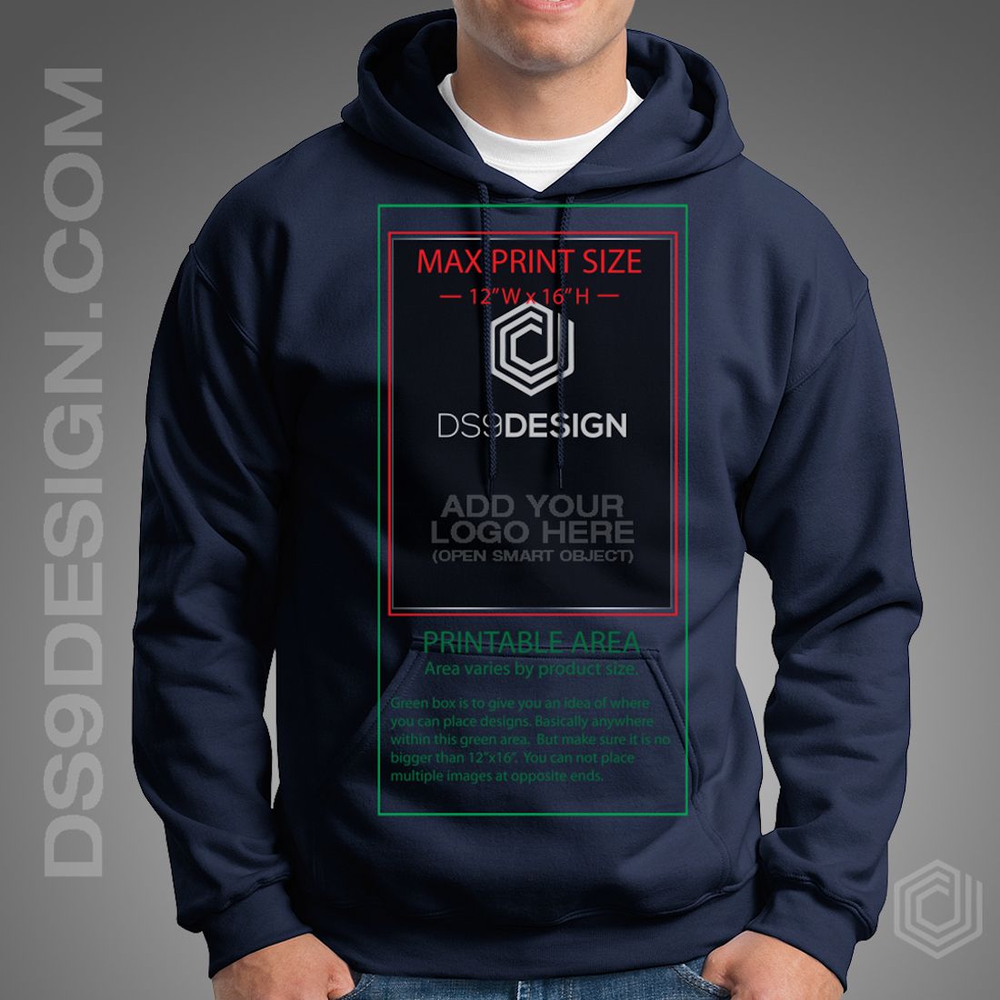 gildan g18500 hoodie mockup template