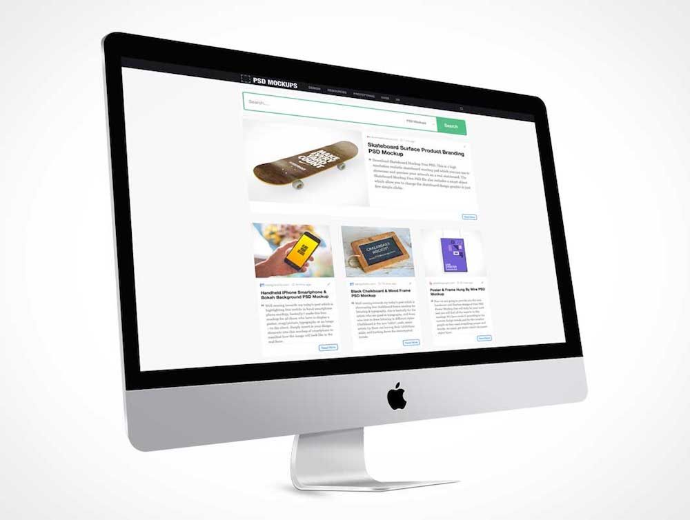 макет imac с несколькими перспективами