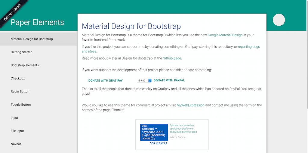 Diseño de materiales para Bootstrap