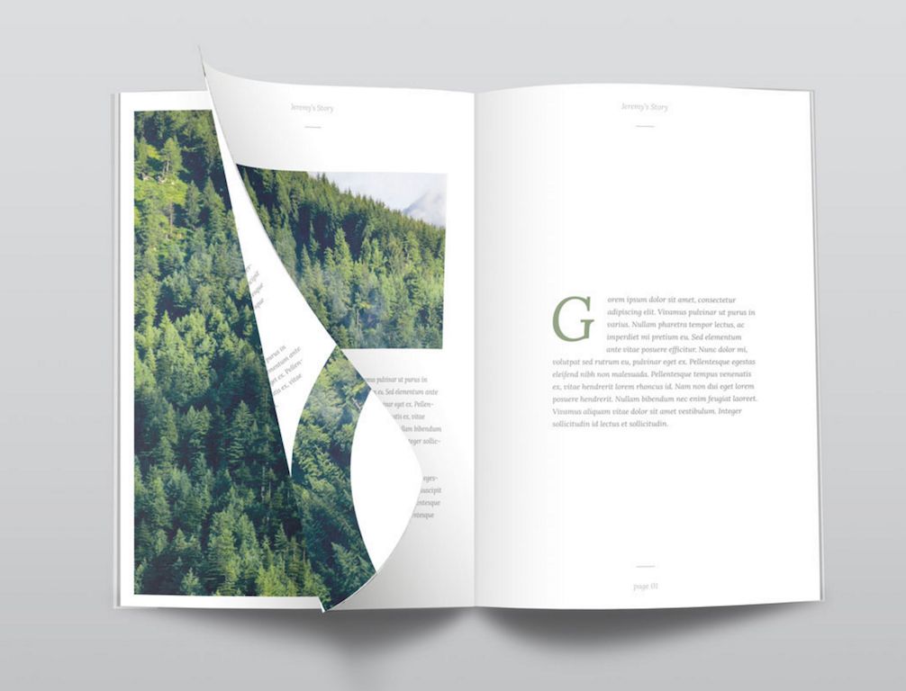 Maquette de magazine PSD gratuite ultra propre