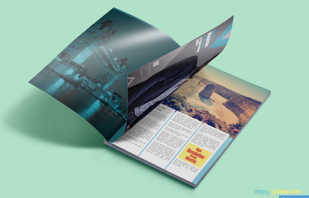 Maquette PSD de magazine gratuite