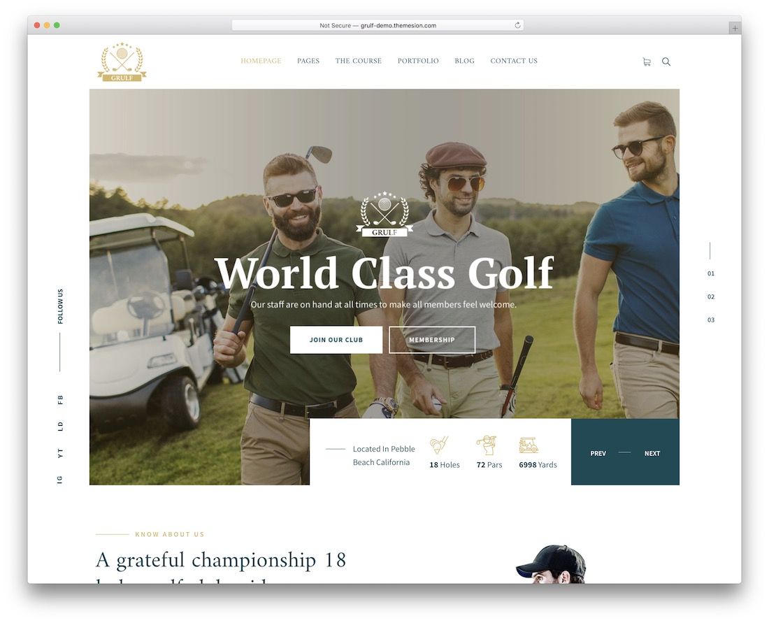 gulf WordPress Golf-Theme