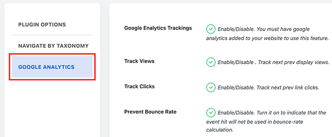 Habilitar Google Analytics