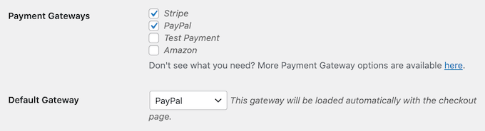 I gateway di pagamento di Easy Digital Downloads Easy Digital Downloads' payment gateways