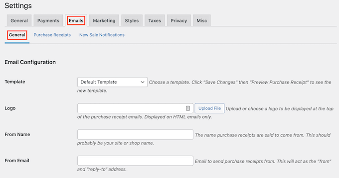Come personalizzare le tue e-mail di download digitali How to brand your digital download emails