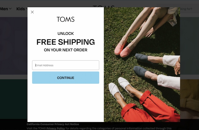 退出意图弹出示例：Toms