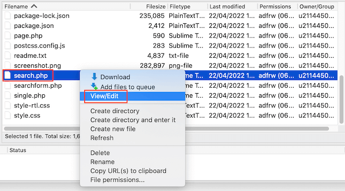 Edycja pliku search.php WordPress Editing the WordPress search.php file