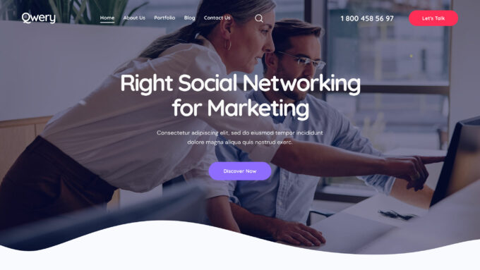 O site do tema Qwery.