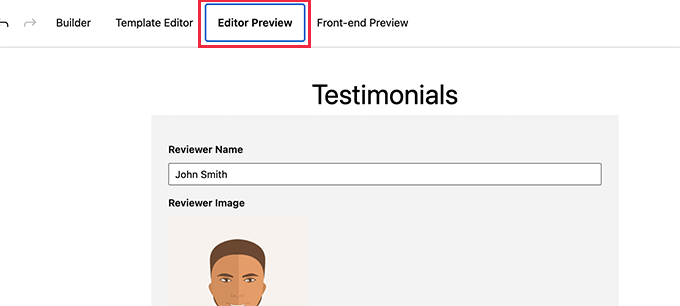 Podgląd edytora Editor preview