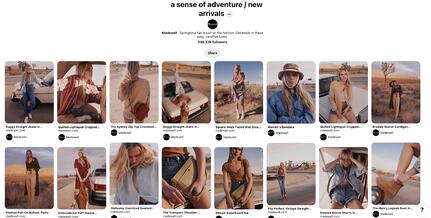 Pinterest Marketing: panou de inspirație de la Madewell