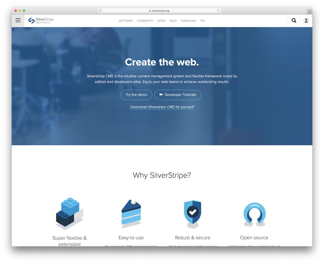 système de gestion de contenu silverstripe