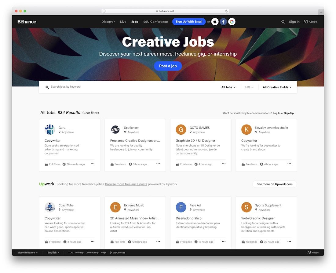 behance tech เริ่มต้น บอร์ดงาน