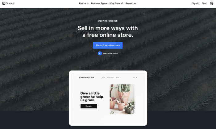 Creator de magazin online Square pentru cea mai bună găzduire web gratuită